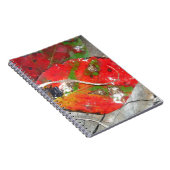 Oranje, rood, groen, geel herfst blad notitieboek (Rechterzijde)