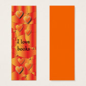 Oranje rood hart ontwerp mini visitekaartjes (Voorkant /achterkant)