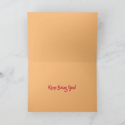 Oranje Rood Klaproos Waterverf Verjaardagskaart Kaart (Binnen)