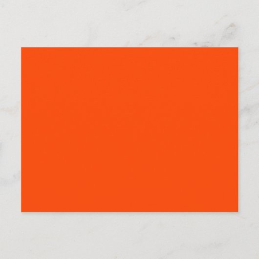 Oranje rood, modern, minimalistisch blanco briefkaart (Voorkant)