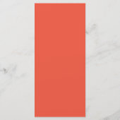 Oranje Rood Moderne Calligrafie Bruiloft Menu (Achterkant)