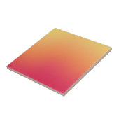 Oranje rood ombre gradiënt vervaag abstract ontwer tegeltje (Zijkant)