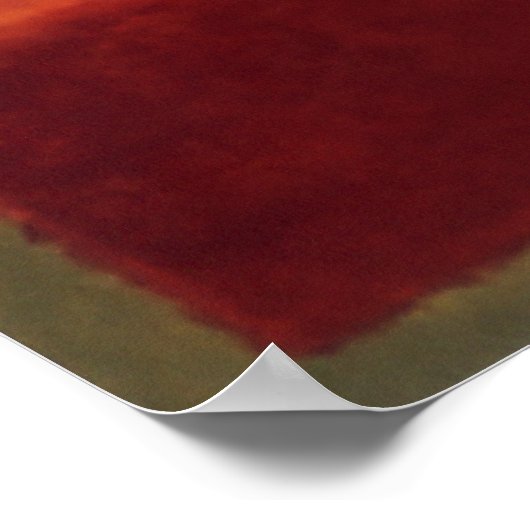 oranje, rood op groen poster (Hoek)