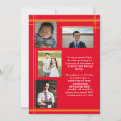 Oranje rood op school Kleur Afstuderen Foto vastge Kaart (Achterkant)