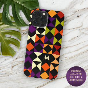 Oranje Rood Oranje Paars Zwart Kunstpatroon iPhone 16 Pro Max Hoesje