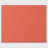 Oranje rood, pastelkleur minimalistisch cadeaupapier (Vlak)