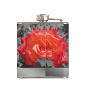 oranje, rood, roze, blauw, bruiloft, grijs, kunst, heupfles (Achterkant)