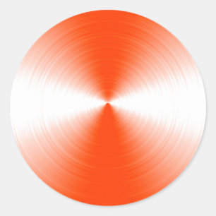Oranje Rood Stralend Hedendaags Ronde Sticker