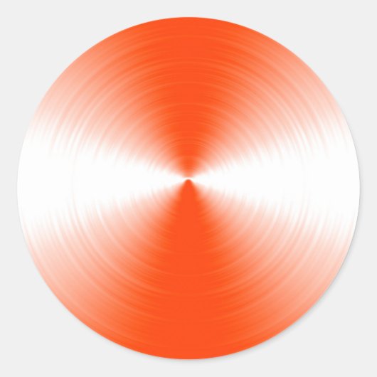 Oranje Rood Stralend Hedendaags Ronde Sticker (Voorkant)