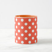 Oranje, Rood, terracotta stippen Mok (Midden)