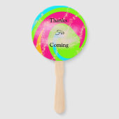 Oranje rood watercolor handgeschilderd trouwcustom handwaaier (Achterkant)