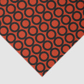 Oranje Rood Zwart Patroon Tissuepapier (Detail)
