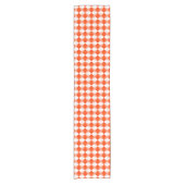 Oranje Rooddiamantpatroon Korte Tafelloper (Voorkant)