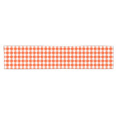 Oranje Rooddiamantpatroon Korte Tafelloper (Horizontaal)