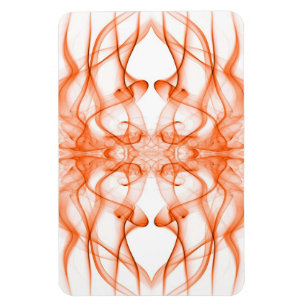 Oranje Rook Symmetrisch Minimalistisch Wit Magneet