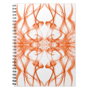 Oranje Rook Symmetrisch Minimalistisch Wit Notitieboek