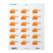 Oranje Roos Adres Etiket (Full Sheet)