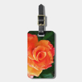 Oranje roos bagagelabel (Voorkant verticaal)