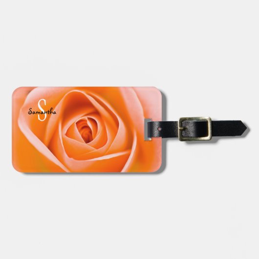 Oranje Roos Bagagelabel (Voorkant horizontaal)