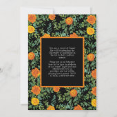 Oranje Roos Black Foto Afstuderen aankondiging (Achterkant)