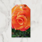 Oranje roos bloem cadeaulabels (Achterkant)