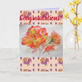 Oranje Roos Bloem- en beendermeel Kaart (Gele Bloem)