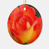 Oranje Roos Bloemen Keramisch Ornament (Links)