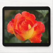 Oranje Roos Bloemen Muismat (Voorkant)