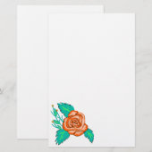 Oranje Roos Briefpapier (Voorkant / Achterkant)