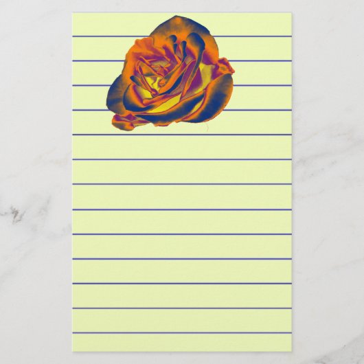 Oranje Roos Briefpapier (Voorkant)