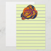 Oranje Roos Briefpapier (Voorkant / Achterkant)