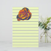 Oranje Roos Briefpapier (Staand voorkant)
