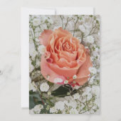 Oranje Roos bruids doucheuitnodiging Kaart (Achterkant)