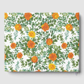 Oranje Roos Bruiloft Elegant Schoon Gastenboek (Achterkant)