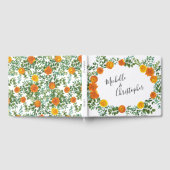 Oranje Roos Bruiloft Elegant Schoon Gastenboek (Volledig)