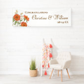 Oranje Roos Bruiloft Spandoek (Insitu)