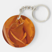 Oranje Roos Close-up Sleutelhanger (Achterkant)