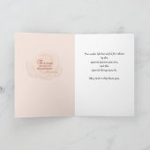 Oranje Roos Eigen naam Religieuze verjaardag Kaart (Binnen)