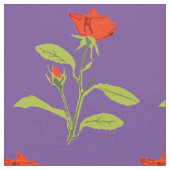 Oranje Roos en Bud Leaves Stof (Close Up)