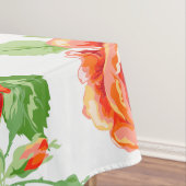 Oranje roos en zwart wit tafelkleed (Voorbeeld)