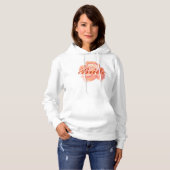 Oranje roos floraalafdruk hoodie (Voorkant volledig)