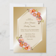 Oranje Roos Floral Gold Wedding