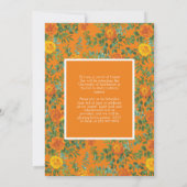 Oranje Roos Foto Afstudeer Uitnodiging (Achterkant)