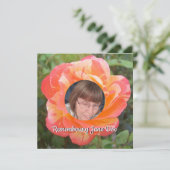 Oranje Roos Foto Name Memorial Service Programmakaart (Staand voorkant)