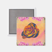 Oranje Roos Fridge Magnet (Voorkant / Achterkant)