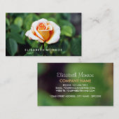 Oranje Roos, gebladerd Visitekaartje (Voorkant / Achterkant)