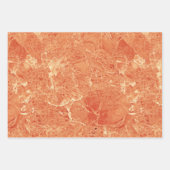 Oranje Roos Gold Red Marble Texture Inpakpapier Vel (Voorkant)
