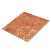 Oranje Roos Gold Red Marble Texture Tegeltje (Zijkant)