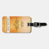 Oranje Roos Gold Retro Artistiek Bagagelabel (Voorkant horizontaal)