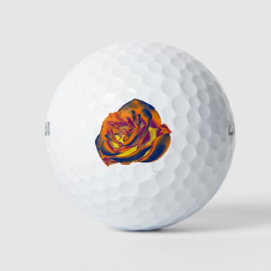 Oranje Roos Golf Ball Golfballen (Voorkant)